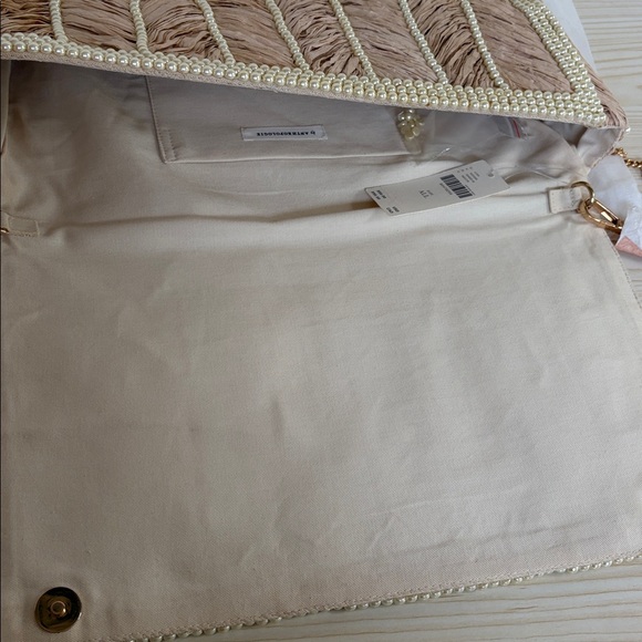 Anthropologie Rafia- Pearl Embellished Clutch - Picture 8 of 8